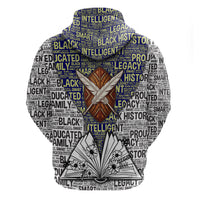 HBCU Black History Legacy Hoodie Word Cloud African Shield Knowledge Book