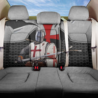 Knights Templar Warrior Red Cross Back Car Seat Cover Crusader Knight In Chainmail Armor With Shield And Sword Art