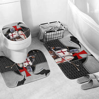 Knights Templar Warrior Red Cross Bathroom Set Crusader Knight In Chainmail Armor With Shield And Sword Art