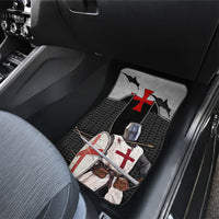 Knights Templar Warrior Red Cross Car Mats Crusader Knight In Chainmail Armor With Shield And Sword Art