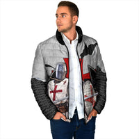 Knights Templar Warrior Red Cross Padded Jacket Crusader Knight In Chainmail Armor With Shield And Sword Art
