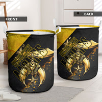 Nobles Shriners Pharaoh Laundry Basket Egyptian Pharaoh King Tut Art With Gold Scimitar Emblem