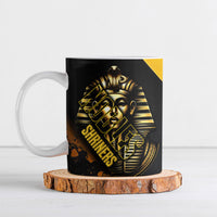 Nobles Shriners Pharaoh Ceramic Mug Egyptian Pharaoh King Tut Art With Gold Scimitar Emblem