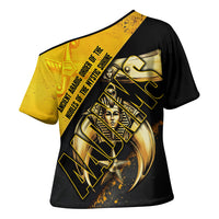 Nobles Shriners Pharaoh Cross Shoulder Shirt Egyptian Pharaoh King Tut Art With Gold Scimitar Emblem