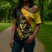 Nobles Shriners Pharaoh Cross Shoulder Shirt Egyptian Pharaoh King Tut Art With Gold Scimitar Emblem