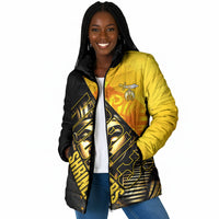 Nobles Shriners Pharaoh Padded Jacket Egyptian Pharaoh King Tut Art With Gold Scimitar Emblem