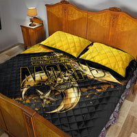 Nobles Shriners Pharaoh Quilt Bed Set Egyptian Pharaoh King Tut Art With Gold Scimitar Emblem