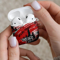 Personalized Chicago City Skyline AirPods Case Urban Graffiti Street Art - Second City Windy City