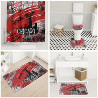 Personalized Chicago City Skyline Bathroom Set Urban Graffiti Street Art - Second City Windy City