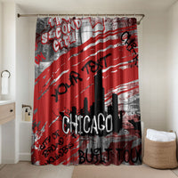 Personalized Chicago City Skyline Bathroom Set Urban Graffiti Street Art - Second City Windy City