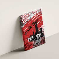 Personalized Chicago City Skyline Canvas Wall Art Urban Graffiti Street Art - Second City Windy City