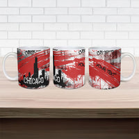 Personalized Chicago City Skyline Ceramic Mug Urban Graffiti Street Art - Second City Windy City