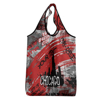 Personalized Chicago City Skyline Grocery Bag Urban Graffiti Street Art - Second City Windy City