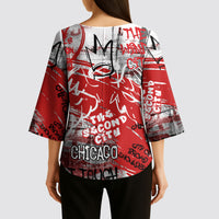 Personalized Chicago City Skyline Kimono Sleeve Blouse Urban Graffiti Street Art - Second City Windy City