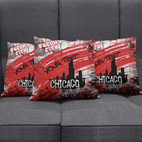 Personalized Chicago City Skyline Pillow Cover Urban Graffiti Street Art - Second City Windy City