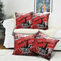 Personalized Chicago City Skyline Pillow Cover Urban Graffiti Street Art - Second City Windy City