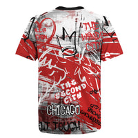Personalized Chicago City Skyline Rugby Jersey Urban Graffiti Street Art - Second City Windy City