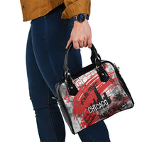 Personalized Chicago City Skyline Shoulder Handbag Urban Graffiti Street Art - Second City Windy City