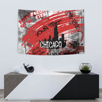 Personalized Chicago City Skyline Tapestry Urban Graffiti Street Art - Second City Windy City