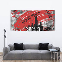 Personalized Chicago City Skyline Tapestry Urban Graffiti Street Art - Second City Windy City