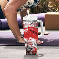 Personalized Chicago City Skyline Tumbler With Handle Urban Graffiti Street Art - Second City Windy City