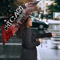 Personalized Chicago City Skyline Umbrella Urban Graffiti Street Art - Second City Windy City