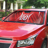 Personalized Canada Soccer Moose Goal Auto Sun Shade Red Maple Leaf Football Mascot