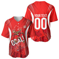 Personalized Canada Soccer Moose Goal Baseball Jersey Red Maple Leaf Football Mascot