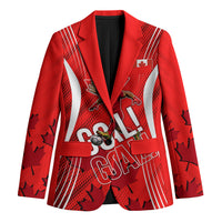 Personalized Canada Soccer Moose Goal Blazer Red Maple Leaf Football Mascot