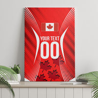 Personalized Canada Soccer Moose Goal Canvas Wall Art Red Maple Leaf Football Mascot