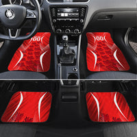 Personalized Canada Soccer Moose Goal Car Mats Red Maple Leaf Football Mascot