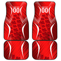 Personalized Canada Soccer Moose Goal Car Mats Red Maple Leaf Football Mascot