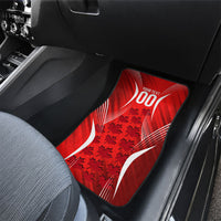 Personalized Canada Soccer Moose Goal Car Mats Red Maple Leaf Football Mascot