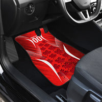 Personalized Canada Soccer Moose Goal Car Mats Red Maple Leaf Football Mascot