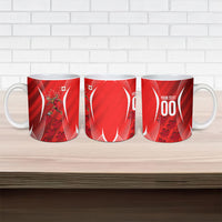 Personalized Canada Soccer Moose Goal Ceramic Mug Red Maple Leaf Football Mascot
