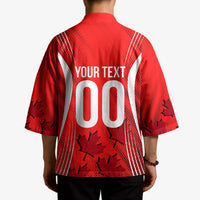 Personalized Canada Soccer Moose Goal Kimono Red Maple Leaf Football Mascot