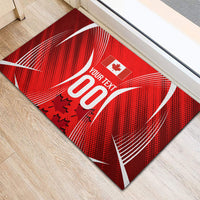 Personalized Canada Soccer Moose Goal Rubber Doormat Red Maple Leaf Football Mascot