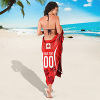 Personalized Canada Soccer Moose Goal Sarong Red Maple Leaf Football Mascot