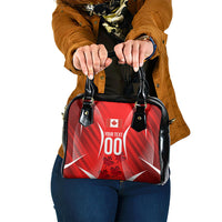 Personalized Canada Soccer Moose Goal Shoulder Handbag Red Maple Leaf Football Mascot