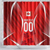 Personalized Canada Soccer Moose Goal Shower Curtain Red Maple Leaf Football Mascot