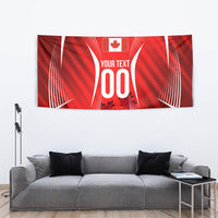 Personalized Canada Soccer Moose Goal Tapestry Red Maple Leaf Football Mascot