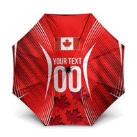 Personalized Canada Soccer Moose Goal Umbrella Red Maple Leaf Football Mascot