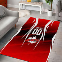 Custom Canada Soccer Player Area Rug Go Canada Maple Leaf