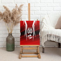Custom Canada Soccer Player Canvas Wall Art Go Canada Maple Leaf