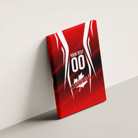 Custom Canada Soccer Player Canvas Wall Art Go Canada Maple Leaf