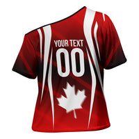 Custom Canada Soccer Player Cross Shoulder Shirt Go Canada Maple Leaf