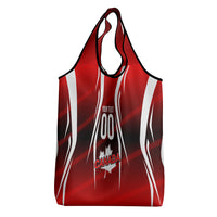 Custom Canada Soccer Player Grocery Bag Go Canada Maple Leaf