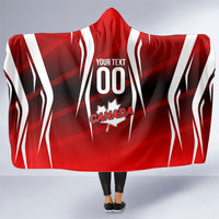 Custom Canada Soccer Player Hooded Blanket Go Canada Maple Leaf