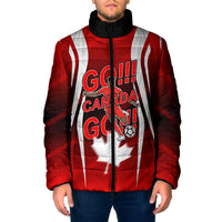 Custom Canada Soccer Player Padded Jacket Go Canada Maple Leaf