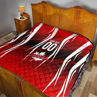 Custom Canada Soccer Player Quilt Go Canada Maple Leaf